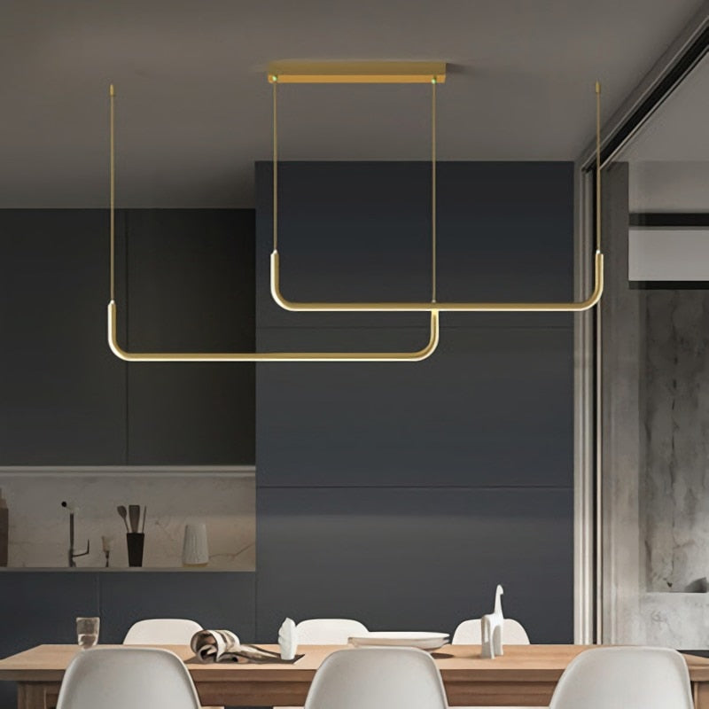 Modern Linear Pendant Light | Minimalist LED Hanging Lamp