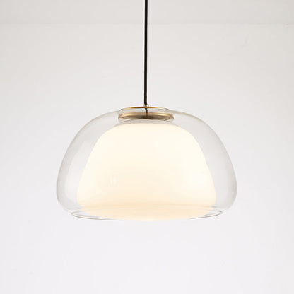 Modern Glass Pendant Light | Milk Glass Hanging Lamp