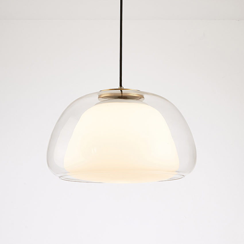 Modern Glass Pendant Light | Milk Glass Hanging Lamp