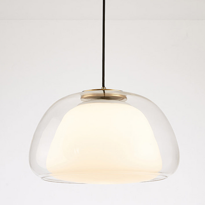 Modern Glass Pendant Light | Milk Glass Hanging Lamp