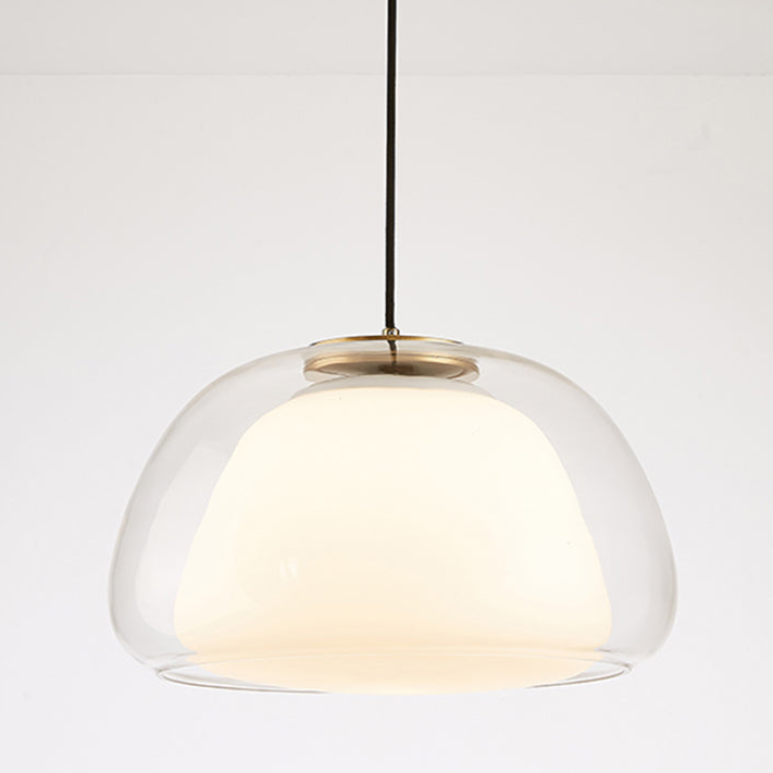 Modern Glass Pendant Light | Milk Glass Hanging Lamp