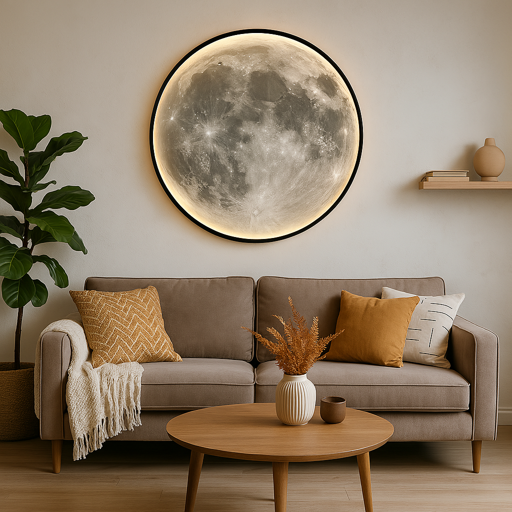 LED Moon Lamp | Modern Wall Light Decor