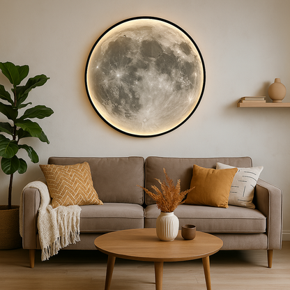 LED Moon Lamp | Modern Wall Light Decor