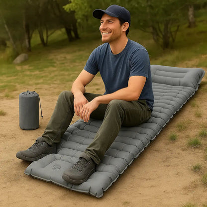 Super Thick 4-Inch Camping Bed with Built-In Pillow & Pump for Hiking