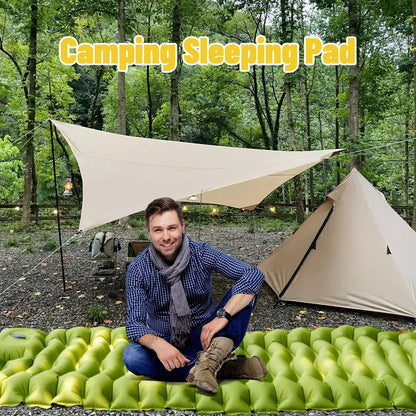 Super Thick 4-Inch Camping Bed with Built-In Pillow & Pump for Hiking