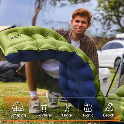 Super Thick 4-Inch Camping Bed with Built-In Pillow & Pump for Hiking