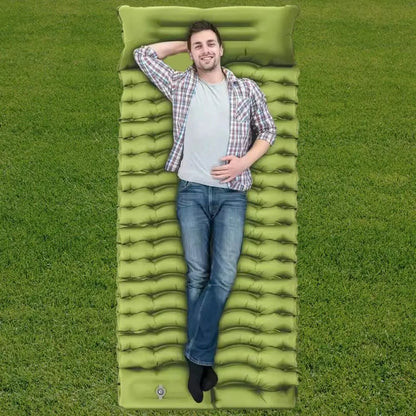 Super Thick 4-Inch Camping Bed with Built-In Pillow & Pump for Hiking