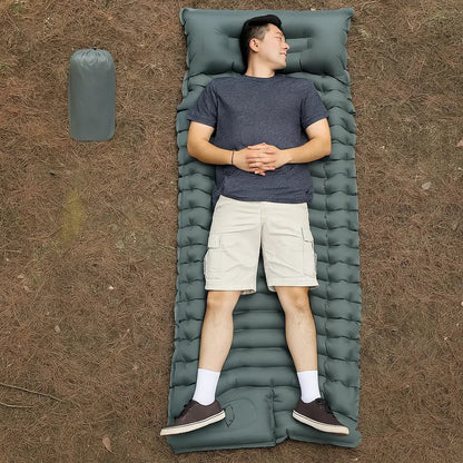 Super Thick 4-Inch Camping Bed with Built-In Pillow & Pump for Hiking