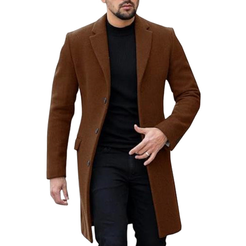 Men’s Winter Long Coat | Refined Modern Look
