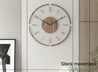 Luxyecs | Nordic Stylish Massive Wooden Wall Clock – Rustic, Modern & Timeless