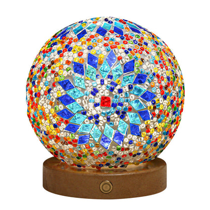 Mosaic Glass Boho Table Lamp