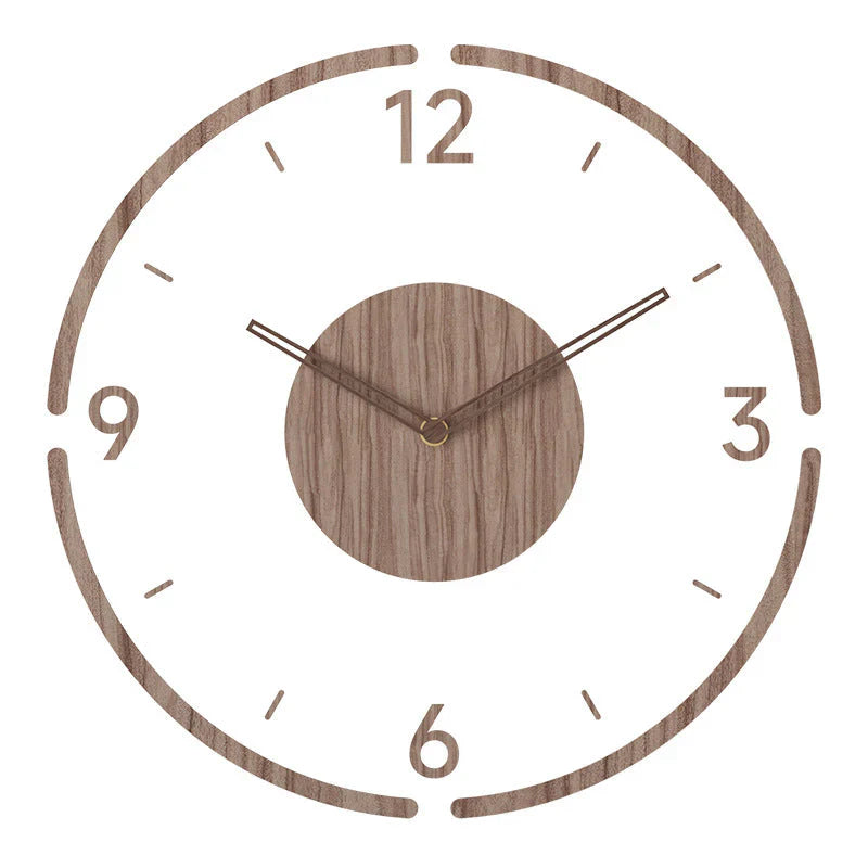 Luxyecs | Nordic Stylish Massive Wooden Wall Clock – Rustic, Modern & Timeless