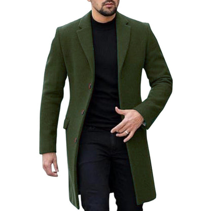 Men’s Winter Long Coat | Refined Modern Look
