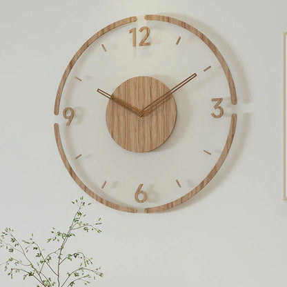 Luxyecs | Nordic Stylish Massive Wooden Wall Clock – Rustic, Modern & Timeless