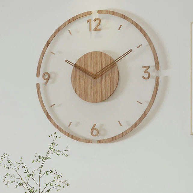 Luxyecs | Nordic Stylish Massive Wooden Wall Clock – Rustic, Modern & Timeless