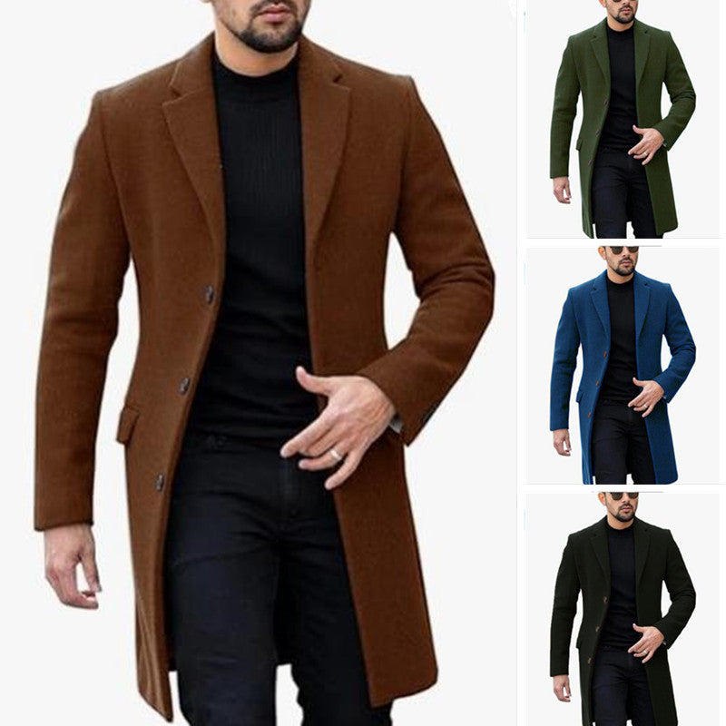 Men’s Winter Long Coat | Refined Modern Look