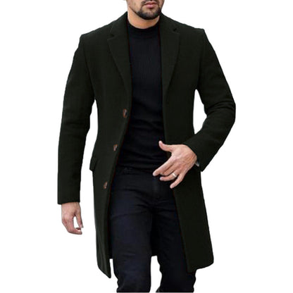 Men’s Winter Long Coat | Refined Modern Look