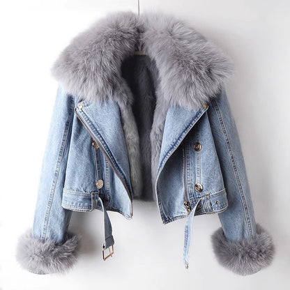 Women’s Warm Jacket | Elegant Fur Trim Coat