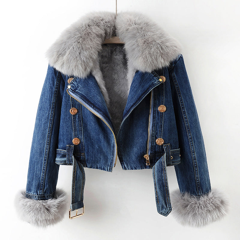 Women’s Warm Jacket | Elegant Fur Trim Coat