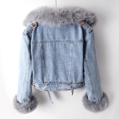 Women’s Warm Jacket | Elegant Fur Trim Coat