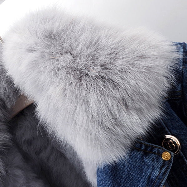 Women’s Warm Jacket | Elegant Fur Trim Coat