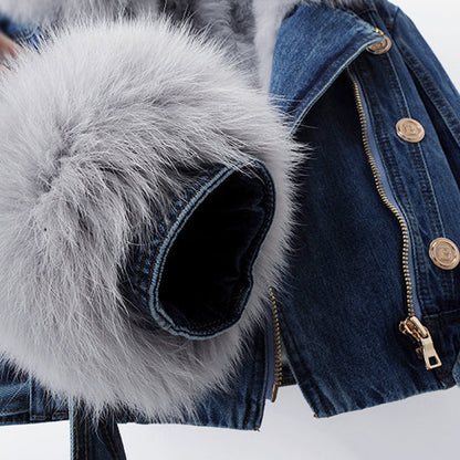 Women’s Warm Jacket | Elegant Fur Trim Coat