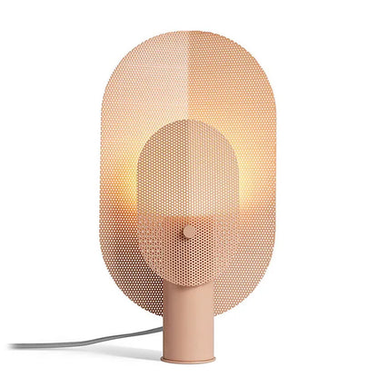 Nordic Designer Table Lamp in Grid Look – Modern LED Light for Living and Bedrooms