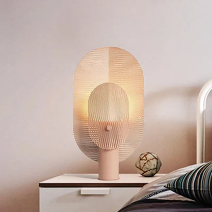 Nordic Designer Table Lamp in Grid Look – Modern LED Light for Living and Bedrooms