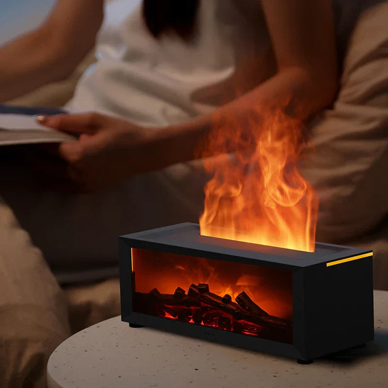 Flame Aromatherapy Humidifier | 4-in-1 Diffuser with Smart Timer