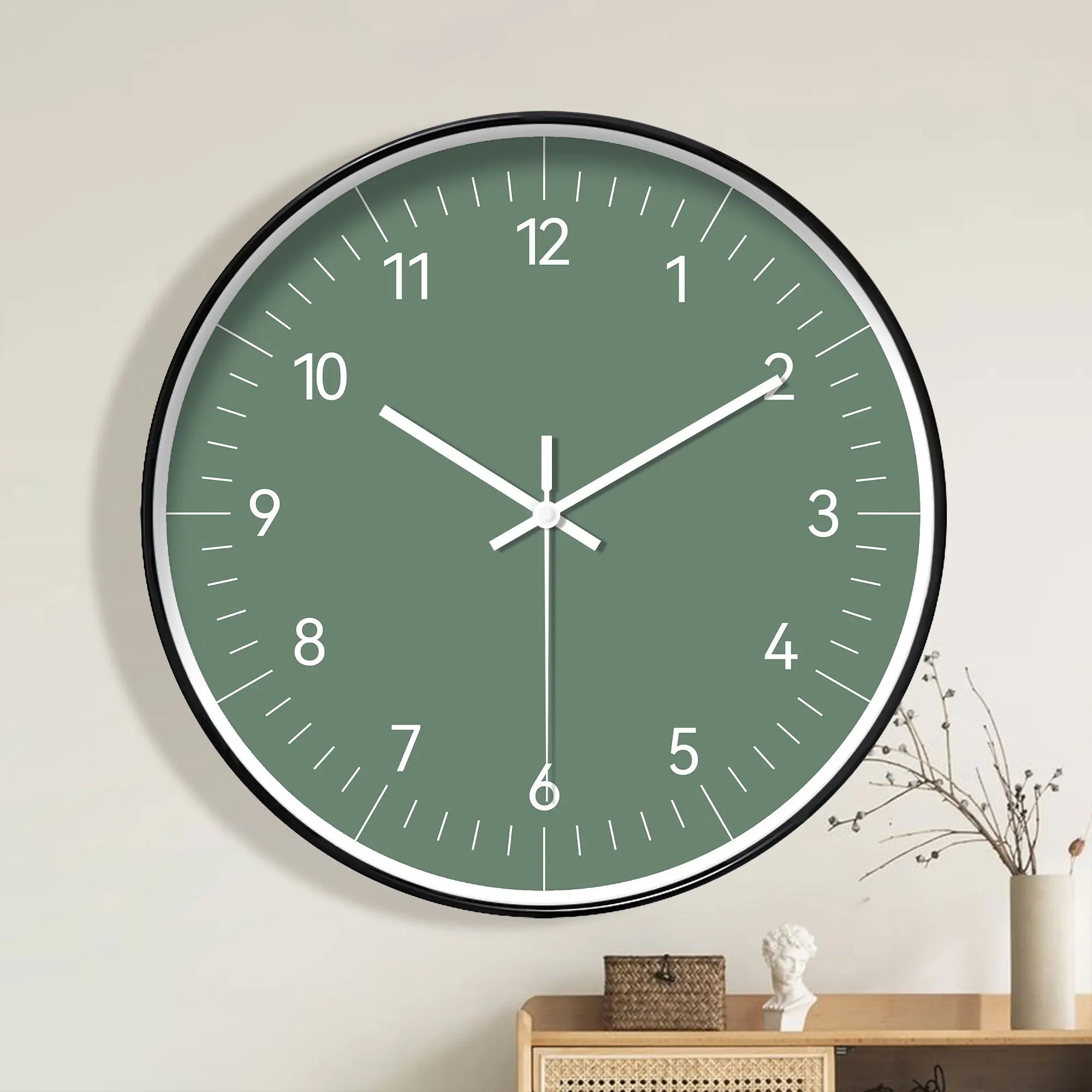 Minimalist Round Wall Clock | Quiet Movement Design