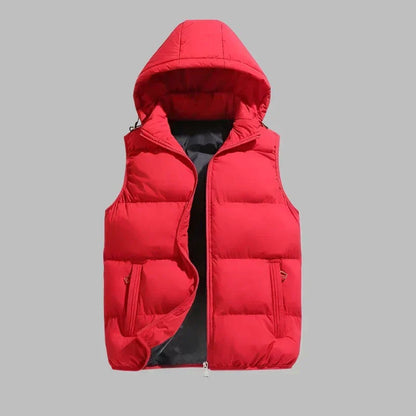 Men’s Sleeveless Jacket | Warm Hooded Puffer Vest