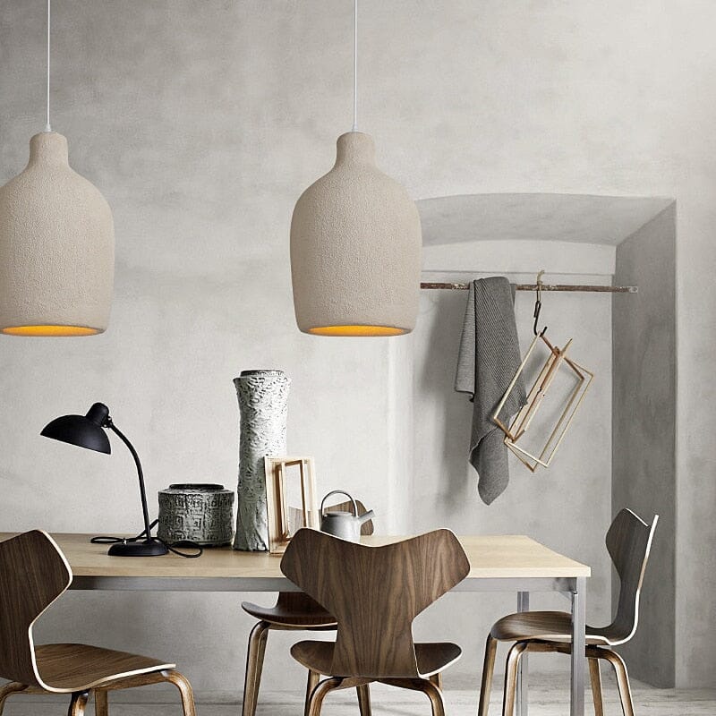 Home Resin Pendant Light | Wabi Style Hanging Ceiling Lamp