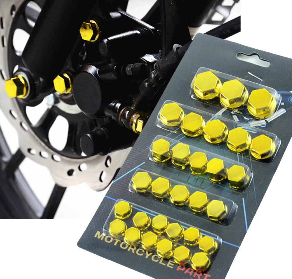 Motorcycle Bolt Covers | Protective Wheel Cap Set
