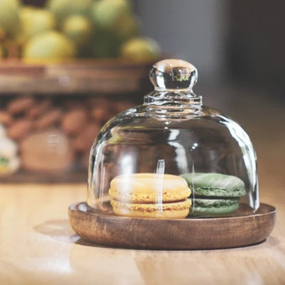 Glass Food Storage Containers | Stylish Kitchen Organizer with Wooden Lid