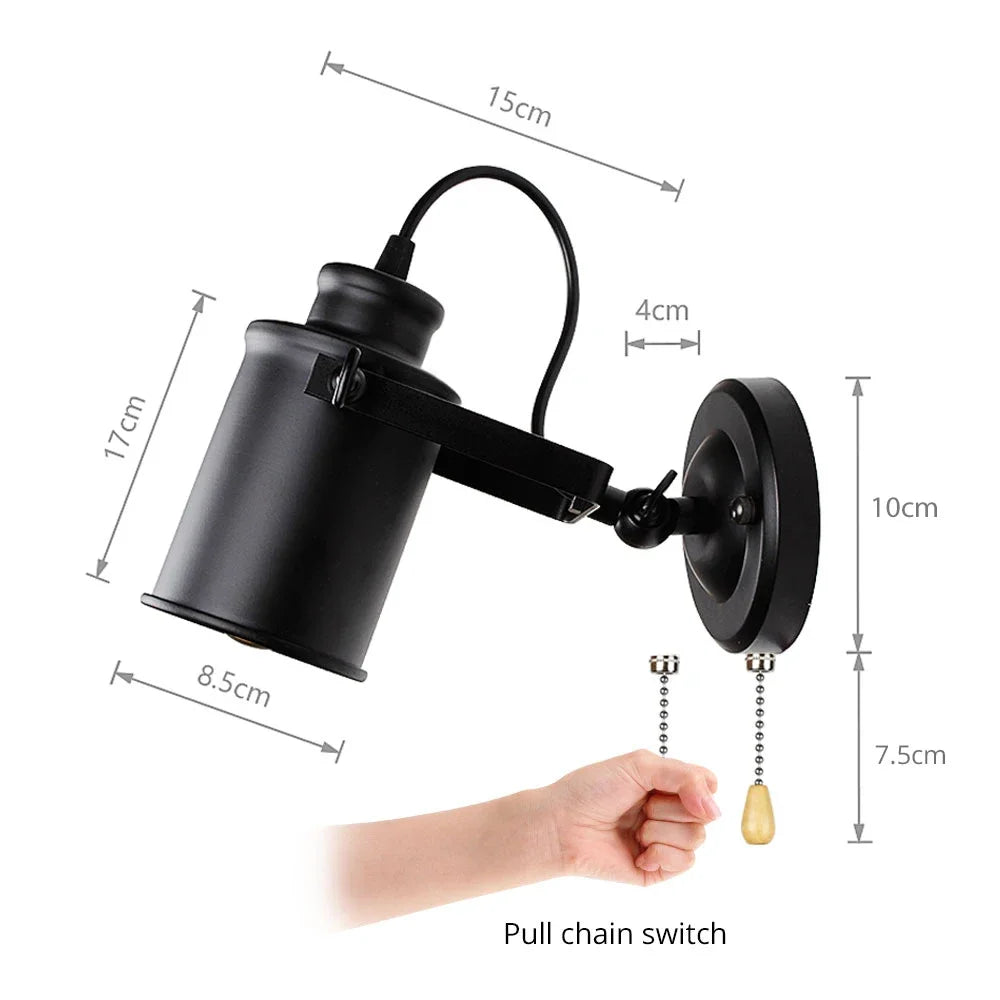 Industrial Wall Spotlight Lamp – Adjustable Indoor Wall Light