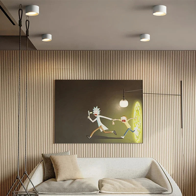 Nordic LED Ceiling Light | Cylindrical Spotlight Chandelier for Modern Interiors