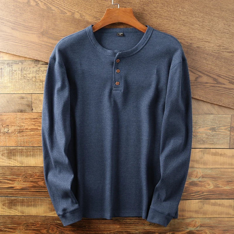 Men’s Long Sleeve Shirt | Casual Henley Top