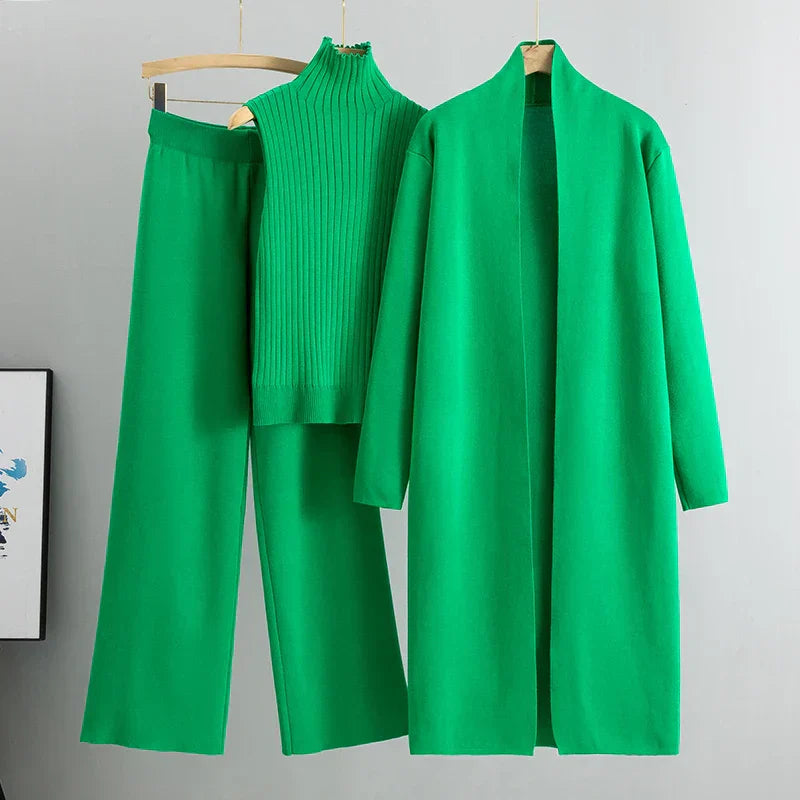 Women’s 3-Piece Lounge Set | Cardigan, Top & Pants