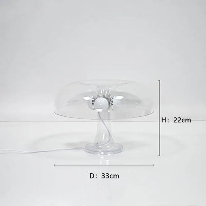 Vintage Transparent Mushroom Bedside Lamp