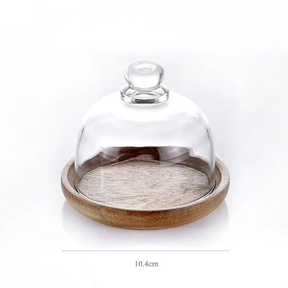 Glass Food Storage Containers | Stylish Kitchen Organizer with Wooden Lid