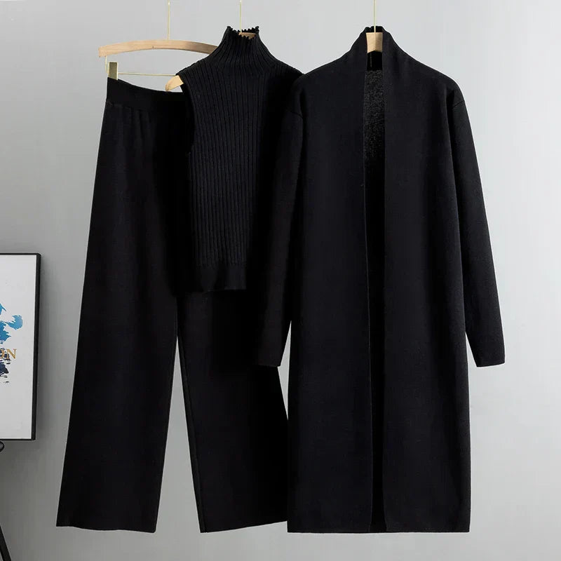 Women’s 3-Piece Lounge Set | Cardigan, Top & Pants
