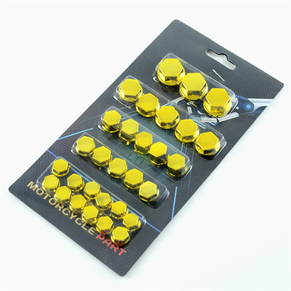 Motorcycle Bolt Covers | Protective Wheel Cap Set