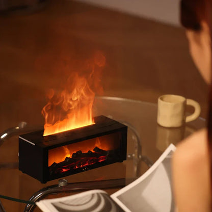 Flame Aromatherapy Humidifier | 4-in-1 Diffuser with Smart Timer