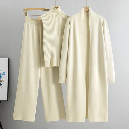Women’s 3-Piece Lounge Set | Cardigan, Top & Pants