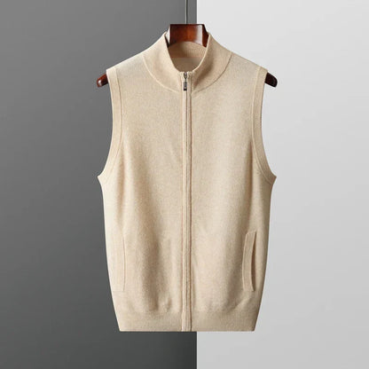 Men’s Sleeveless Vest | Casual Zip Front Vest