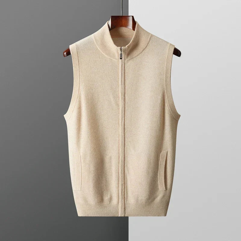 Men’s Sleeveless Vest | Casual Zip Front Vest