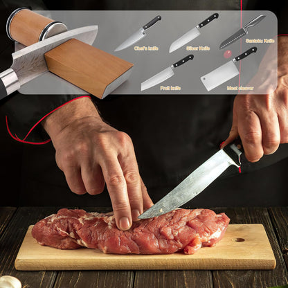 Professional Knife Sharpener | Diamond-Coated Grinding Roller for Precise Sharpening