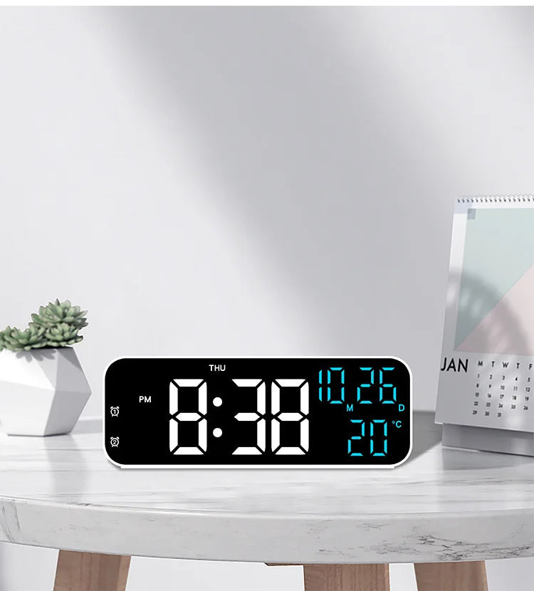 Modern LED Clock | Multifunctional Time and Temperature Display