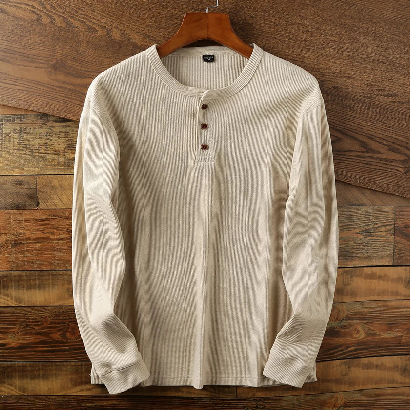 Men’s Long Sleeve Shirt | Casual Henley Top