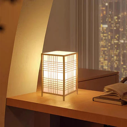 Japanese Zen Bamboo Bedside Lamp – Natural Harmony and Calm